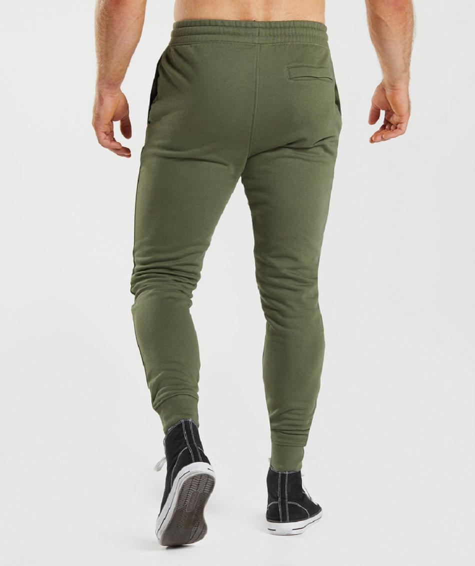 Gymshark Crest Muške Jogger Hlače Maslinasto Zelene | HR 2986LIS